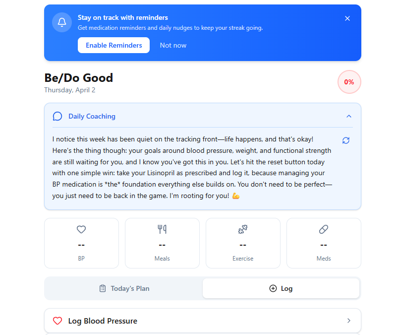 BeDoGood app screenshot