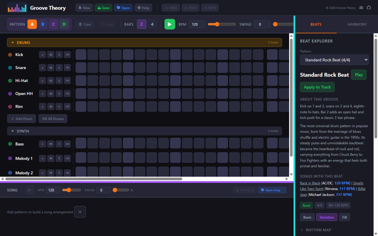 Groove Theory app screenshot