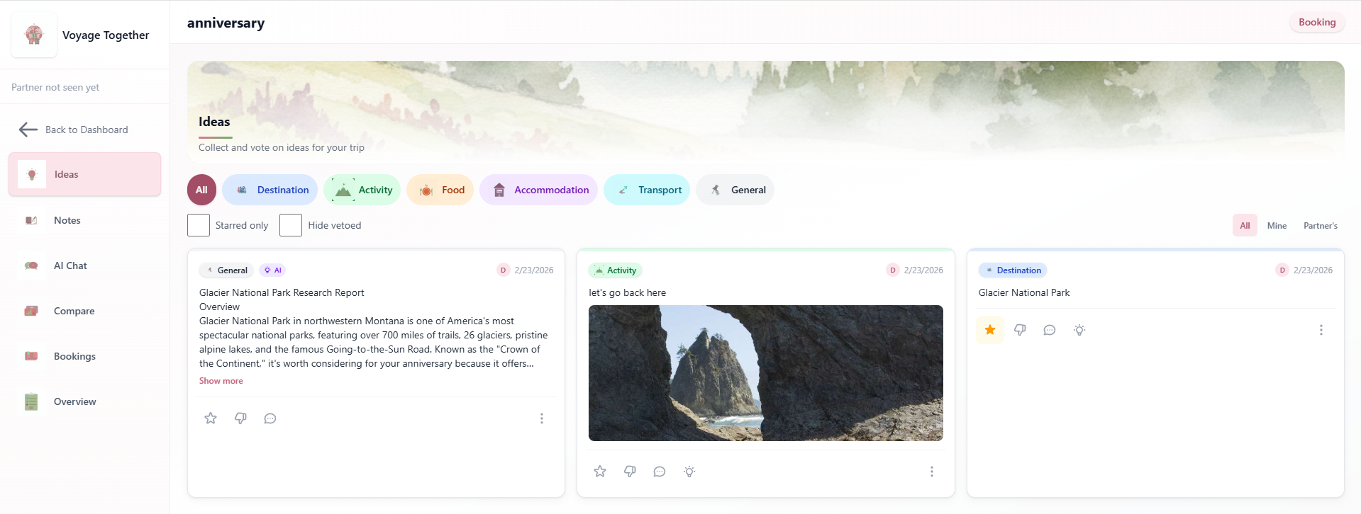 Voyage Together app screenshot